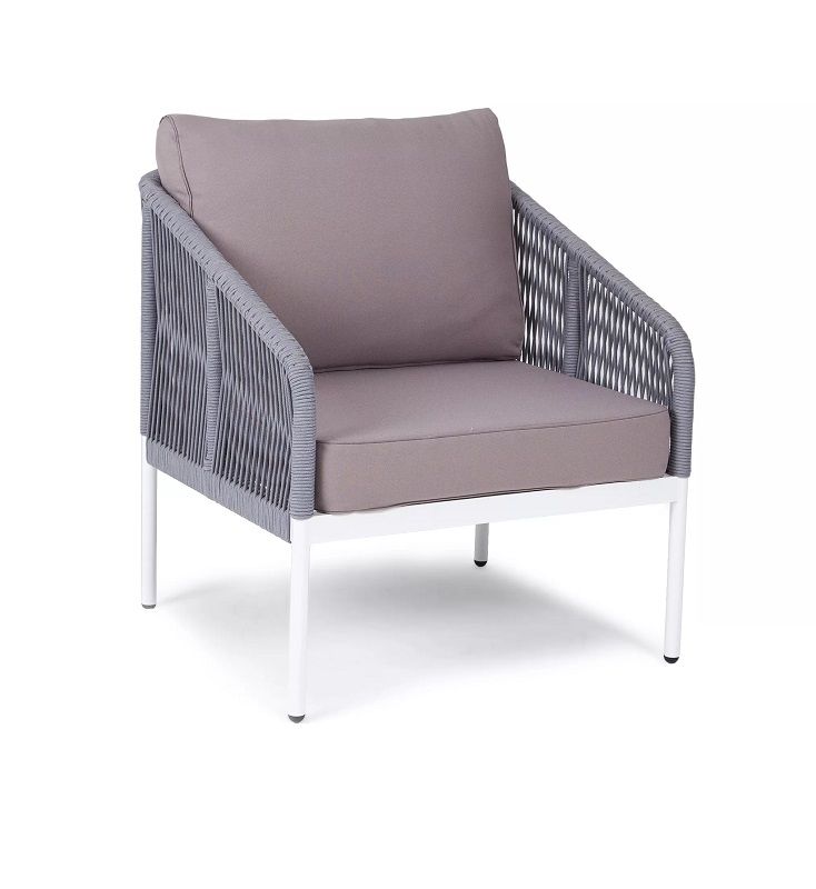 Кресло Канны 4SIS из роупа (веревки), цвет светло-серый фото 4