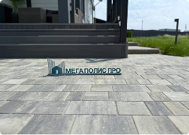 Проект «Монохромный рельеф». Тротуарная плитка Старый город Шунгит