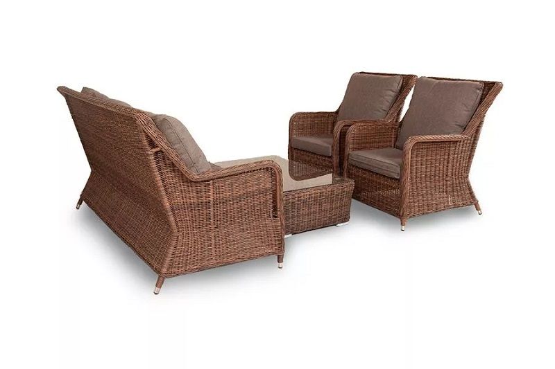 Лаунж-зона Гляссе 4SIS из искусственного ротанга, цвет коричневый фото 3