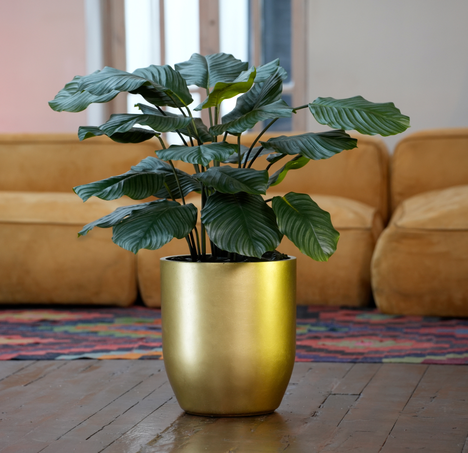 Кашпо Concretika Йар D46H110 Голд фото 4