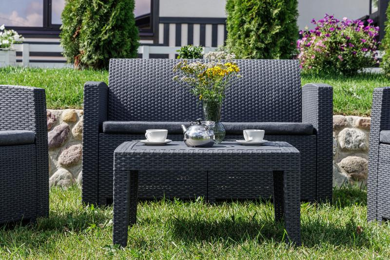 Обеденный комплект Lana S Royal Family из пластика, цвет графит фото 5