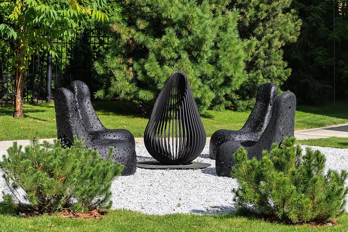 Костровая чаша Vitgarden LOCUS ONE из стали 120x80x80 см фото 2