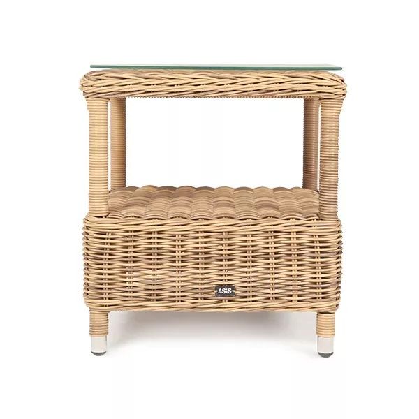 Столик кофейный Форио 4SIS из искусственного ротанга, цвет соломенный фото 3