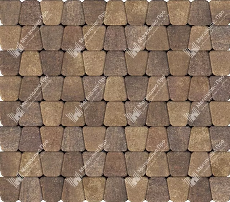 Тротуарная плитка Braer Классико круговая 60 мм, ColorMix Каштан фото 1