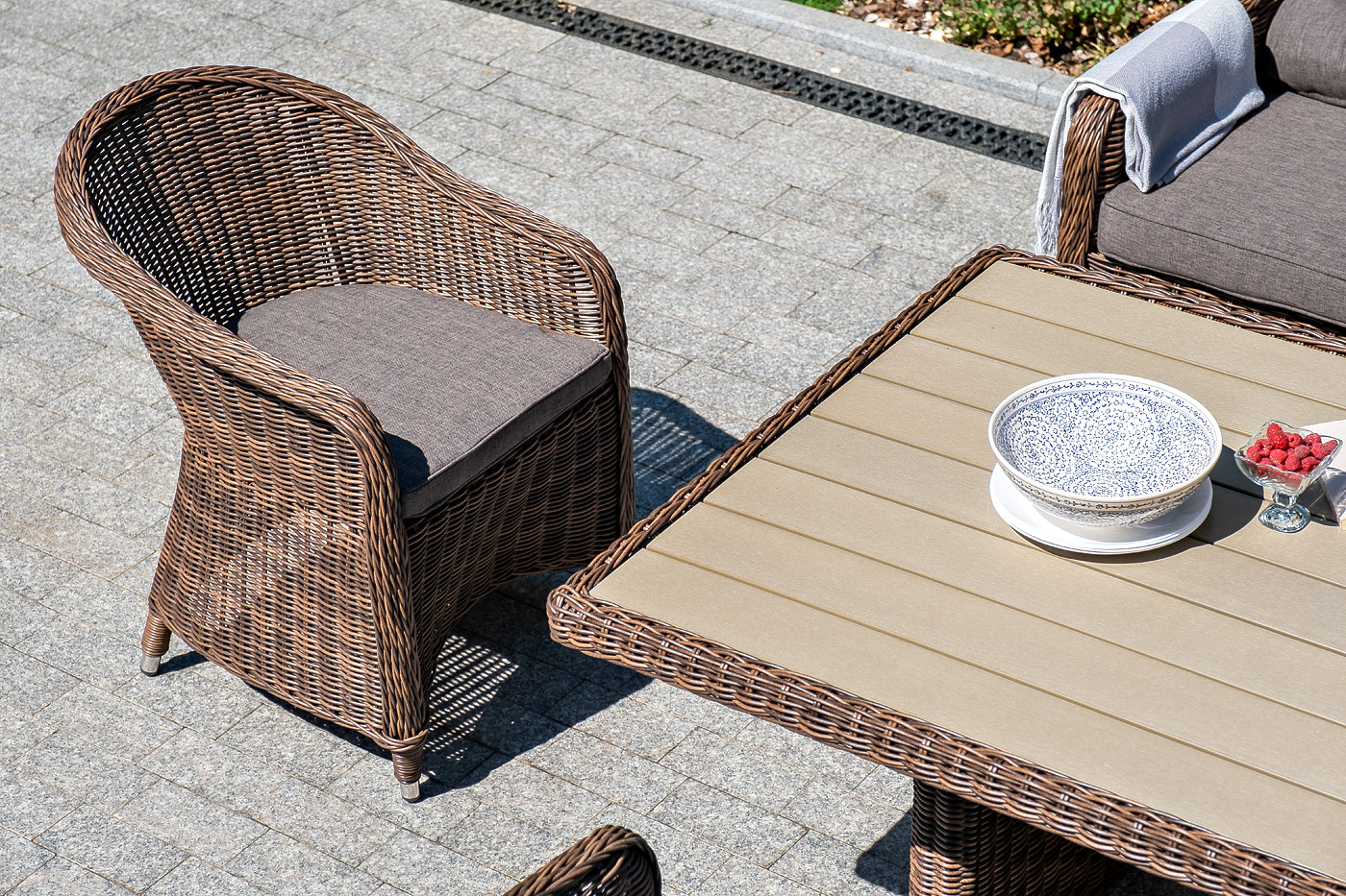 Равенна плетеное кресло из искусственного ротанга, цвет коричневый фото 7