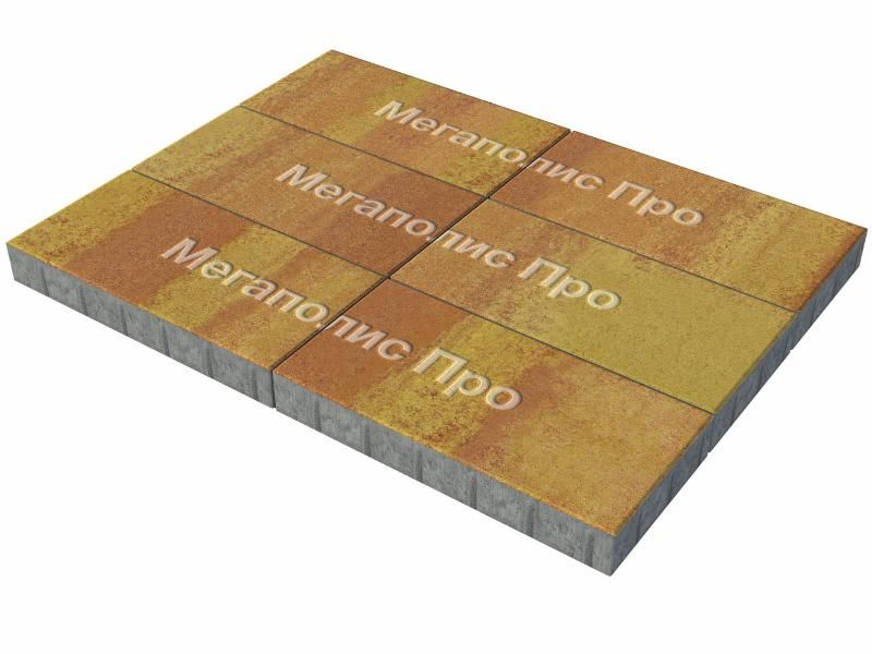 Тротуарная плитка Выбор Прямоугольник Б.5.П.8 600х300х80 мм Листопад Каир фото 3