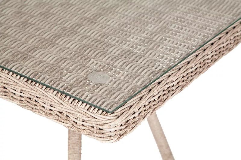 Плетеный стол Айриш 4SIS из искусственного ротанга, цвет бежевый фото 4