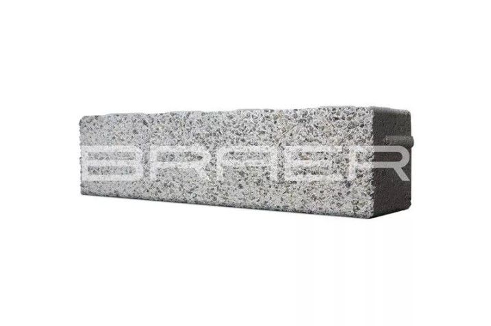 Тротуарная плитка Braer Ригель 2.0 320x80x60 мм Гранит на сером фото 3