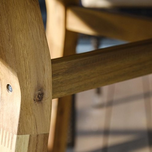 Стол садовый обеденный из акации MODENA круглый 116 см Joygarden фото 3