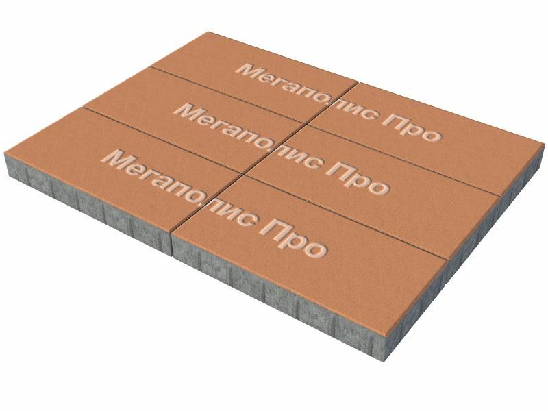 Тротуарная плитка Выбор Прямоугольник Б.5.П.10 600х300х100 мм Стандарт Оранжевый фото 3