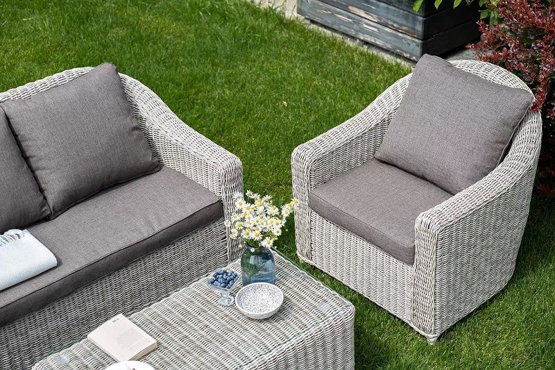 Кресло Кон Панна 4SIS из искусственного ротанга, цвет бежевый фото 3