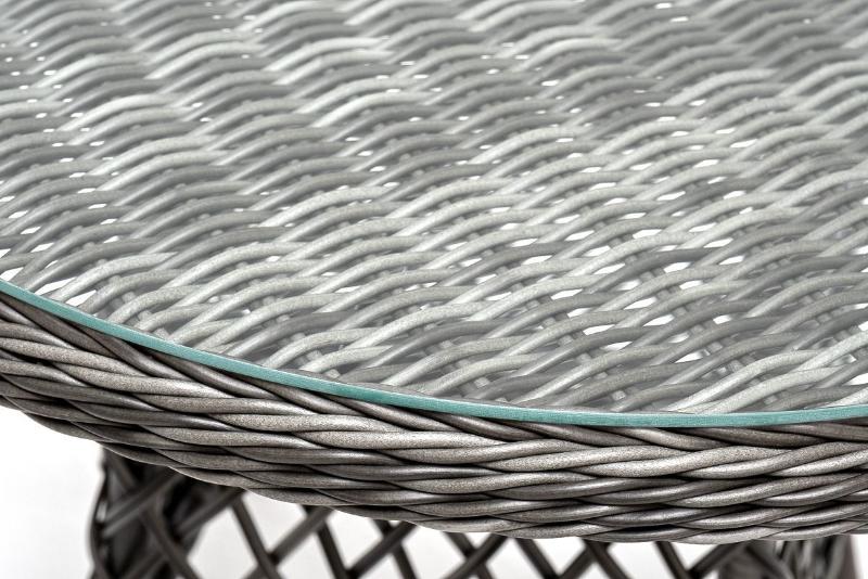 Обеденная группа Эспрессо–80 R 4SIS из искусственного ротанга, цвет графит фото 4