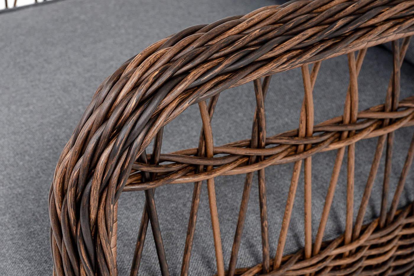 Цесена кресло плетеное из искусственного ротанга, цвет коричневый фото 5