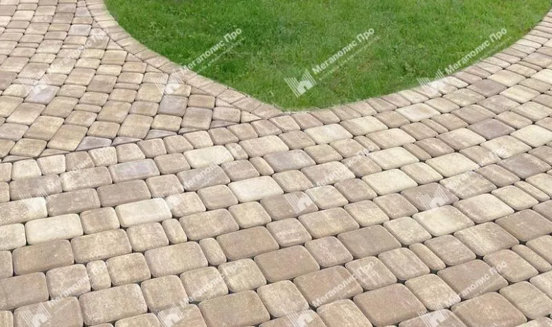 Тротуарная плитка Braer Классико ColorMix 60 мм Миндаль фото 2