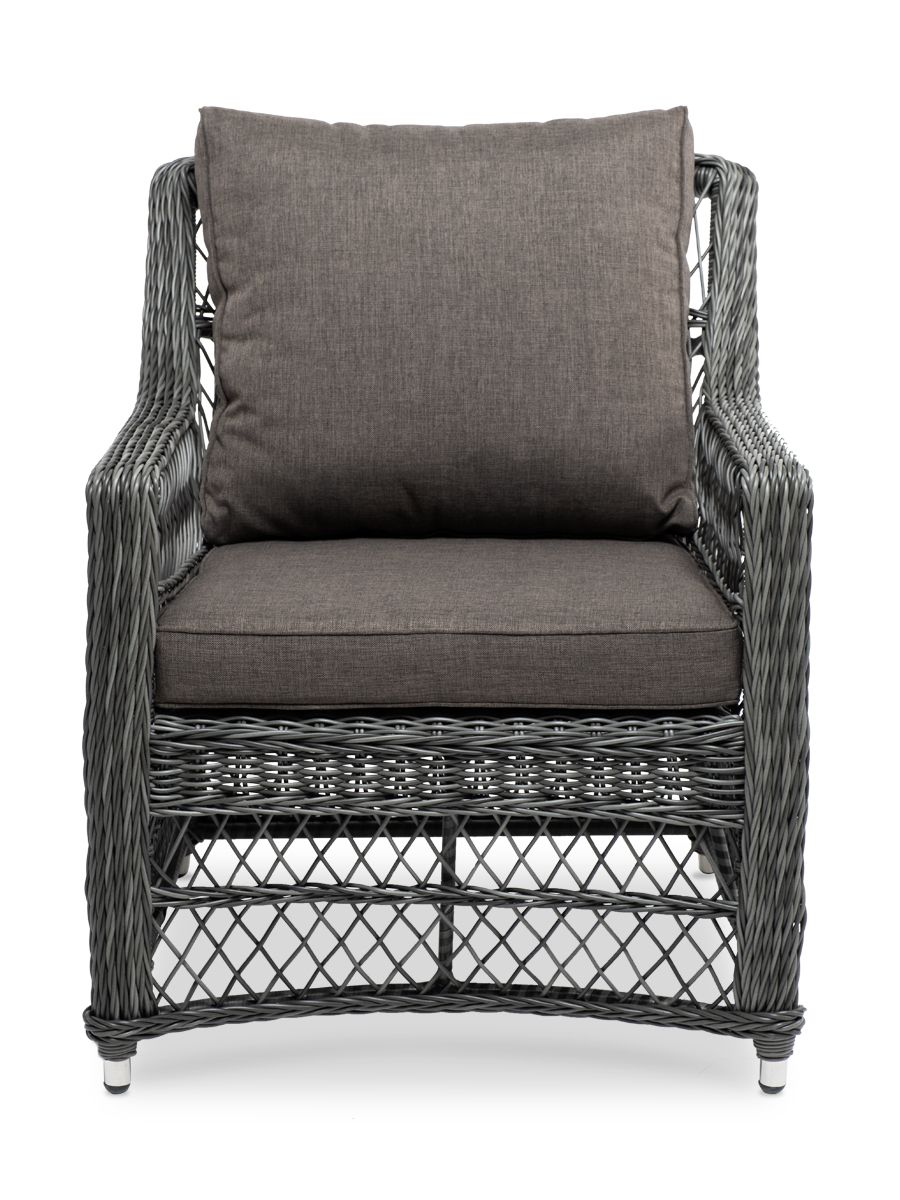 Кресло Гранд Латте 4SIS из искусственного ротанга, цвет графит фото 2