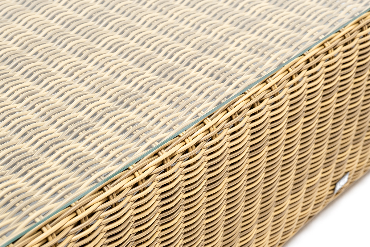 Боно журнальный столик из искусственного ротанга, цвет соломенный фото 7