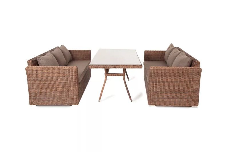 Обеденная группа Мокко Дабл 4SIS из искусственного ротанга, цвет коричневый фото 2
