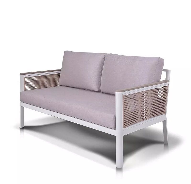 Диван двухместный Сан Ремо 4SIS из роупа (веревки), каркас из алюминия фото 1