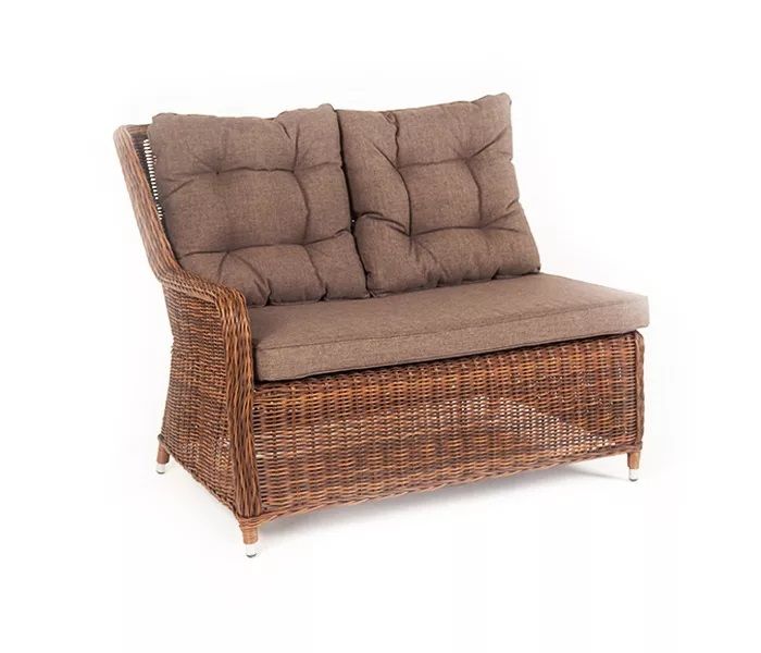 Правый модуль дивана Бергамо 4SIS из искусственного ротанга, цвет коричневый фото 2