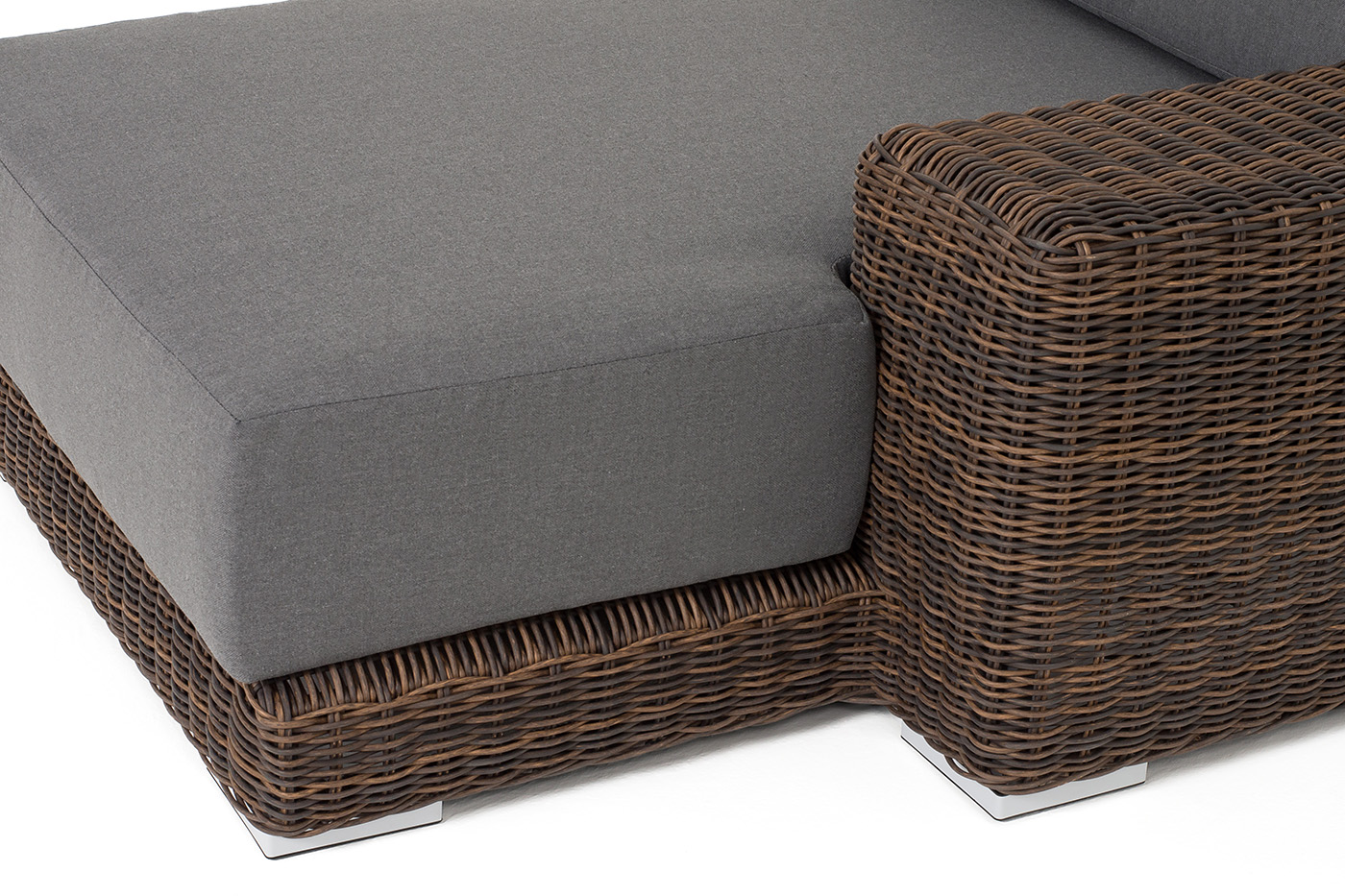 Капри кушетка из искусственного ротанга, цвет коричневый фото 5