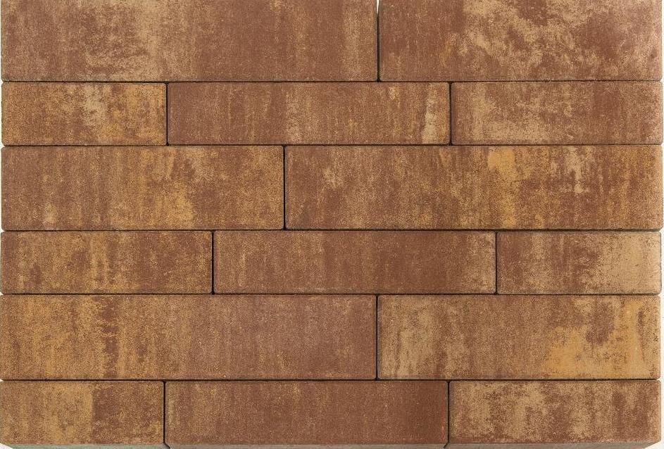 Тротуарная плитка Braer Домино, 60 мм. COLOR MIX "Тип 1 Каньон" фото 1