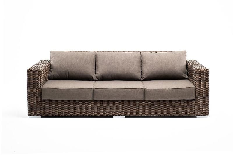 Диван трехместный Боно 4SIS из искусственного ротанга, цвет коричневый фото 8