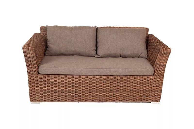 Диван двухместный Капучино 4SIS из искусственного ротанга, цвет коричневый фото 3