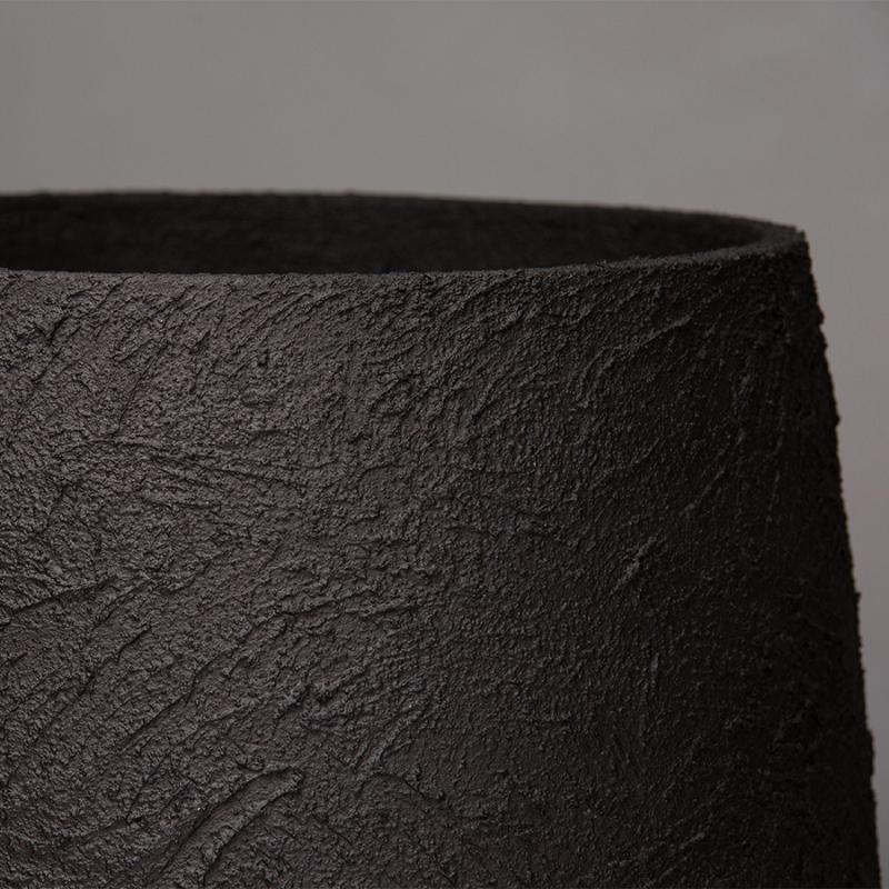 Кашпо Concretika Кратер D60 H50 Black Max фото 2