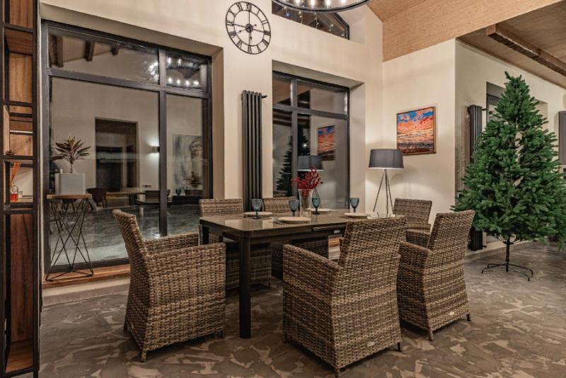 Обеденный комплект Ludwig + Fiona Royal Family из искусственного ротанга, цвет серый фото 4