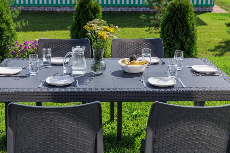 Обеденный комплект July M Royal Family из пластика, цвет графит фото 3