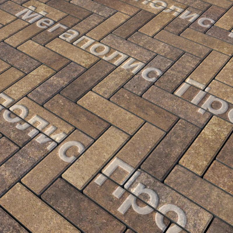 Тротуарная плитка Выбор Паркет Б.4.П.6 Листопад Мокко фото 1