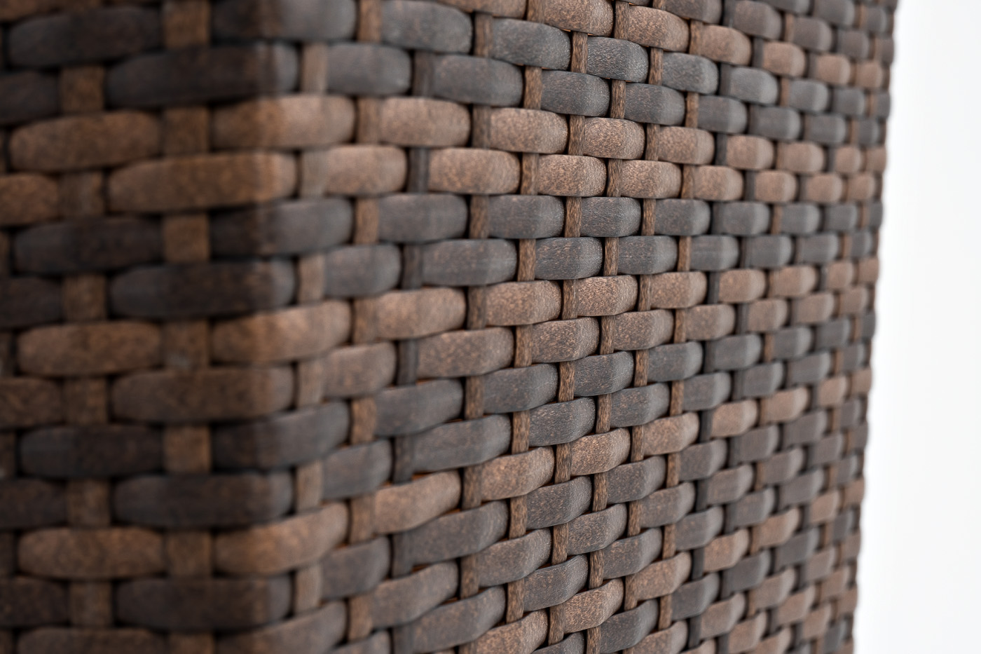 Капучино кашпо для цветов плетеное из искусственного ротанга, цвет коричневый фото 5