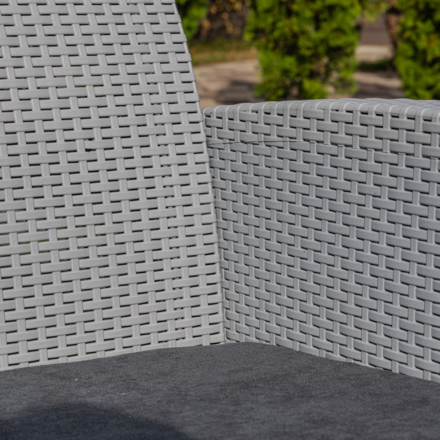 Обеденный комплект Lana XL Royal Family из пластика, цвет светло-серый фото 7