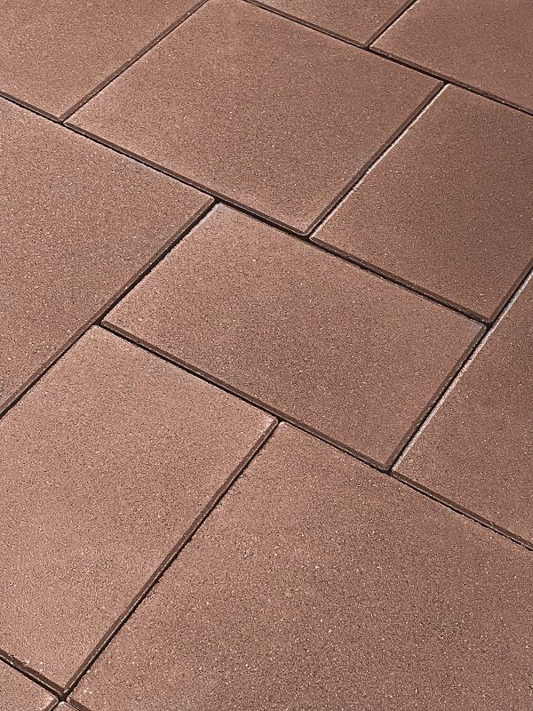 Тротуарная плитка Koldiz Колдиз 3 60 мм Моно Бордовый фото 1