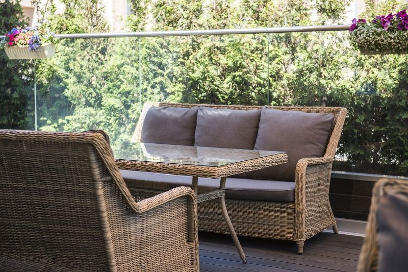 Обеденная группа Кортадо 4SIS из искусственного ротанга, цвет соломенный фото 6