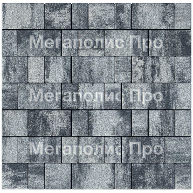 Тротуарная плитка Выбор Старый город Листопад А.1.Фсм.4 40 мм. Антрацит Гранит фото 4