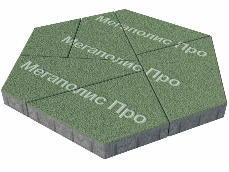 Тротуарная плитка Выбор Оригами Б.4.Фсм.8 80 мм Зеленый Гранит фото 2