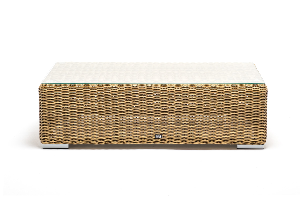 Боно журнальный столик из искусственного ротанга, цвет соломенный фото 2