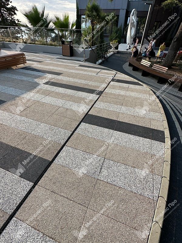 Тротуарная плитка Выбор Прямоугольник Б.5.П.8 600х300х80 мм Стоунмикс Белый с черным фото 6