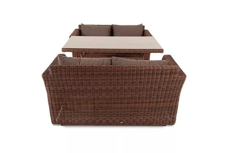 Обеденная группа Мокко 4SIS из искусственного ротанга, цвет коричневый фото 2