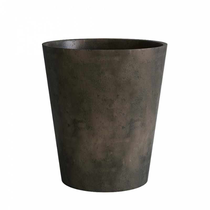 Кашпо Concretika Кратер D60 H50 Брезент грей фото 1