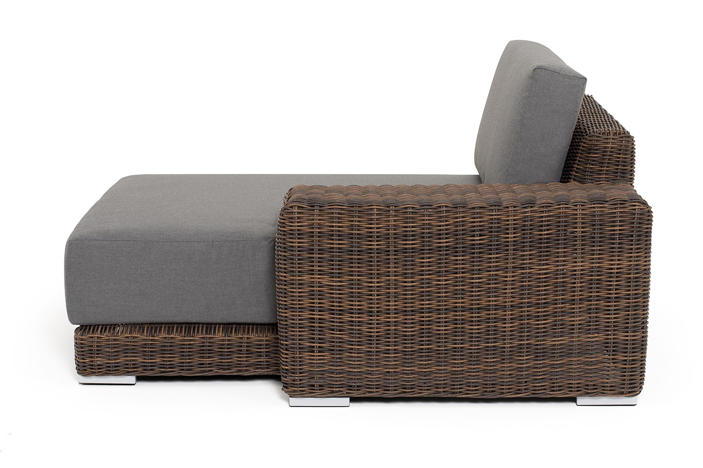 Капри кушетка из искусственного ротанга, цвет коричневый фото 3