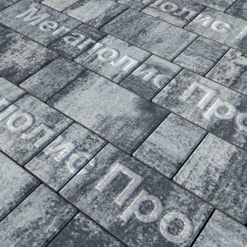 Тротуарная плитка Выбор Старый город Листопад А.1.Фсм.4 40 мм. Антрацит фото 1