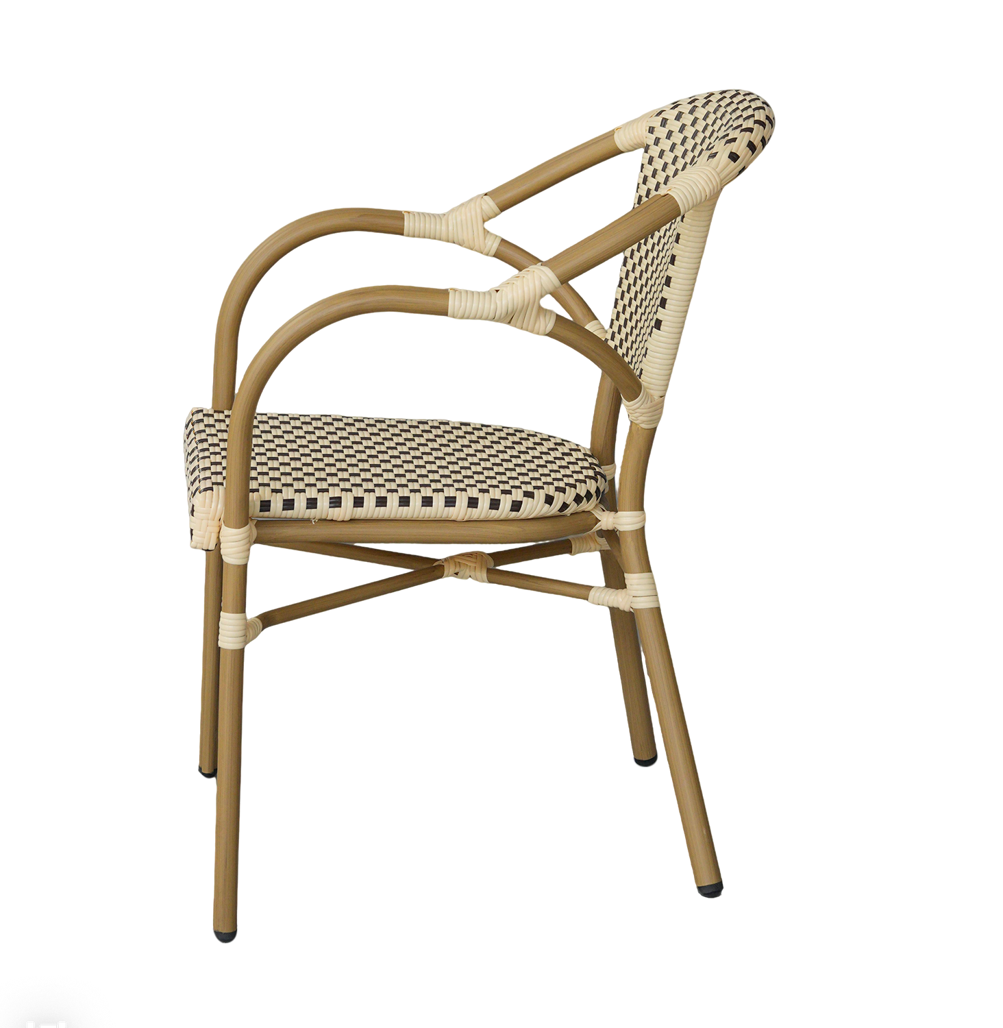 Кабри плетеный стул из искусственного ротанга, цвет бежево-коричневый фото 3