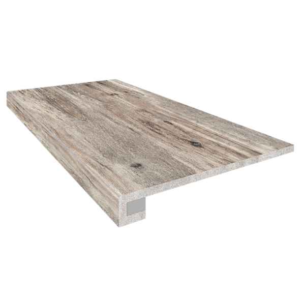 Комплект Керамогранитная ступень Estima BG03 33x120 см с бортиком + Подступенок 14,5х120 см фото 1