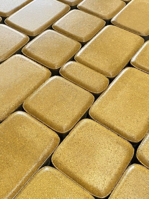 Тротуарная плитка Koldiz Старый город 50 мм Моно Желтый фото 1