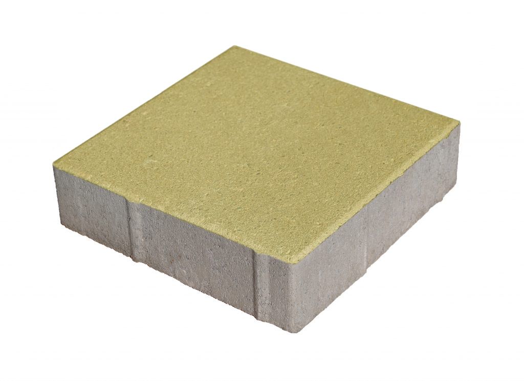 Тротуарная плитка 342 Механический завод Квадрат 300х300х80 мм, Оливковый фото 1