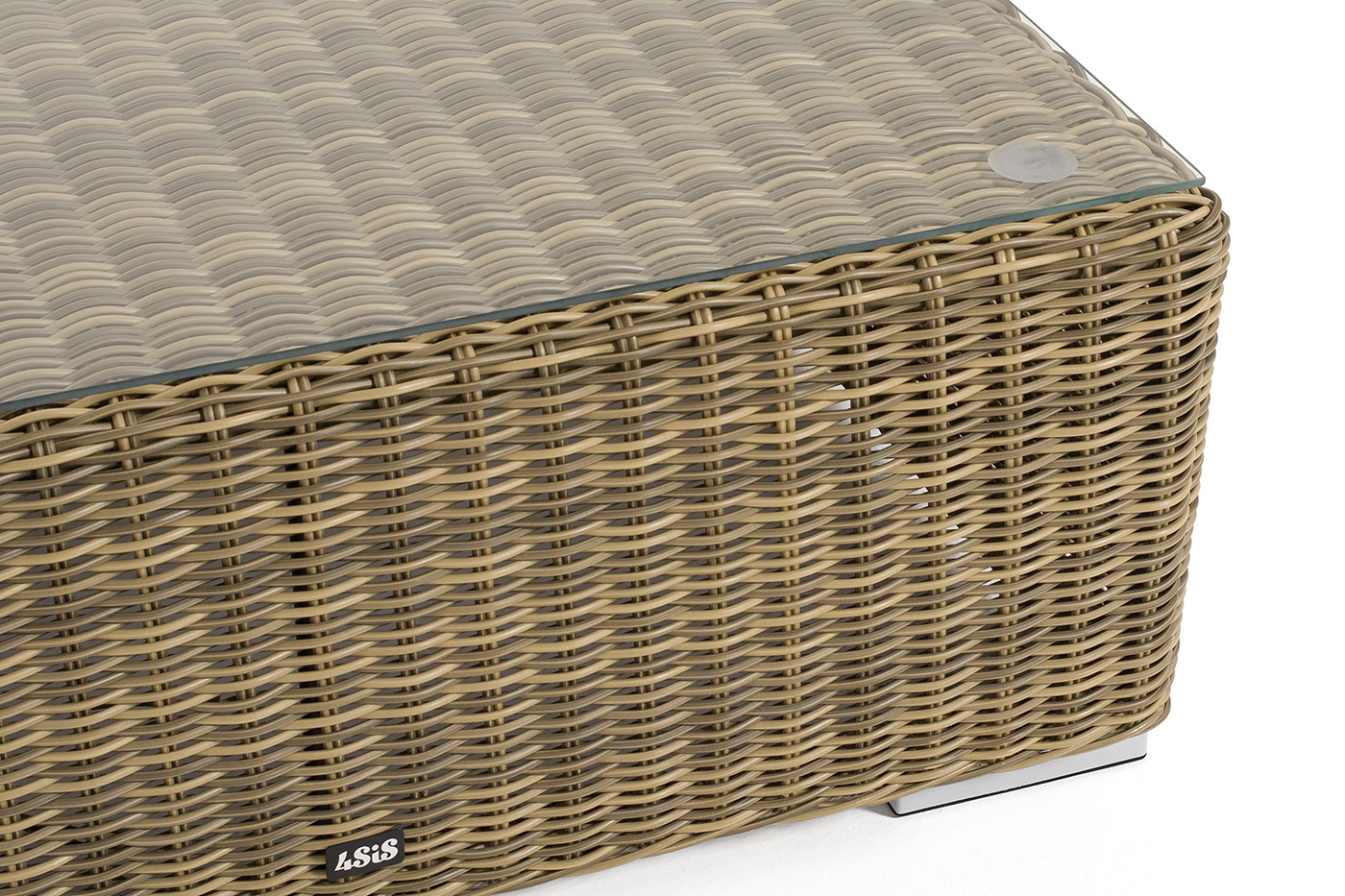 Капри журнальный столик плетеный, цвет соломенный фото 3