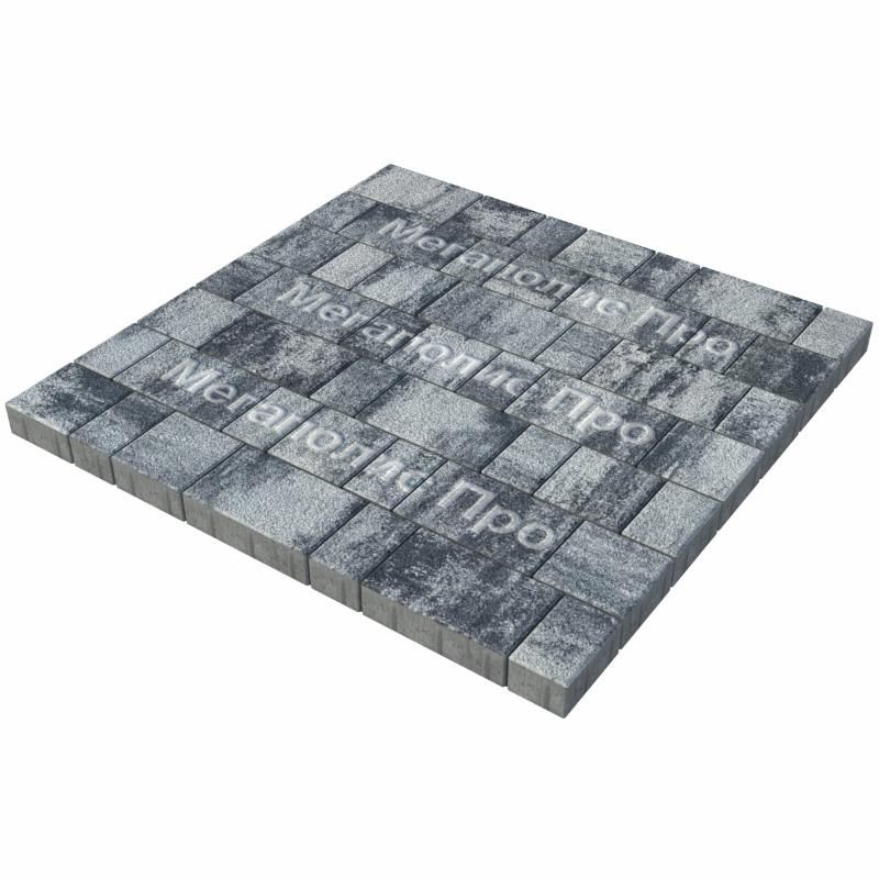 Тротуарная плитка Выбор Старый город Листопад А.1.Фсм.4 40 мм. Антрацит Гранит фото 3