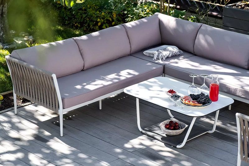 Лаунж-зона модульная Касабланка 4SIS из роупа (веревки), цвет серо-коричневый фото 4